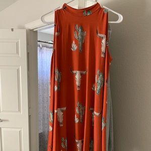 Mock neck sundress